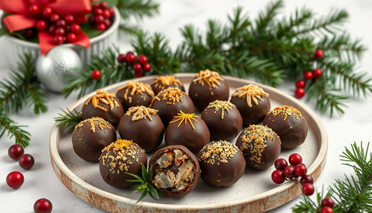 Brigadeiro holiday platter ideas with seasonal toppings - Hill Country Chocolate