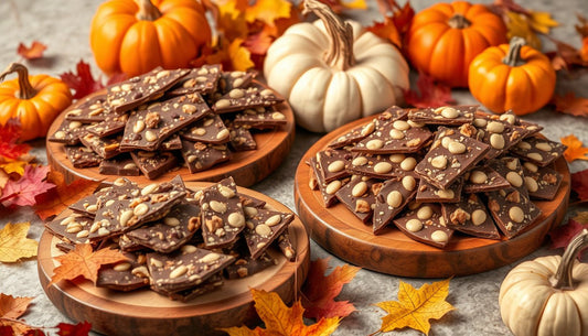 Toffee and chocolate bark ideas for fall markets - Hill Country Chocolate