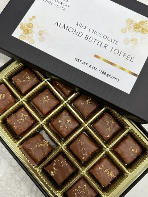 Milk Chocolate Almond Butter Toffee 15 pieces | Bite-size - Hill Country Chocolate