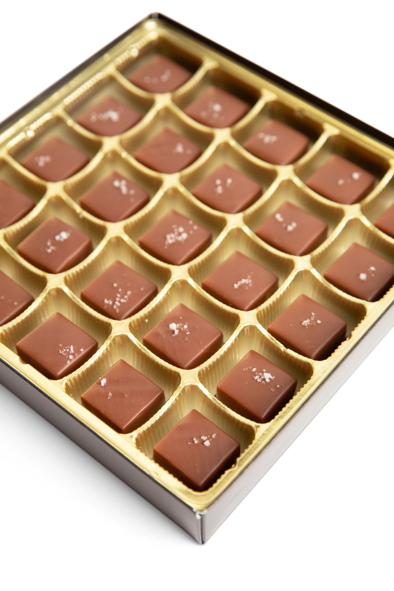 Milk Chocolate Sea Salt Caramels | 25 piece Box - Hill Country Chocolate