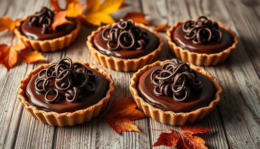 Chocolate curls to garnish Thanksgiving pies - Hill Country Chocolate