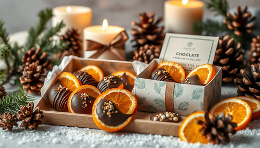 Chocolate dipped orange peel for classy winter gifts - Hill Country Chocolate