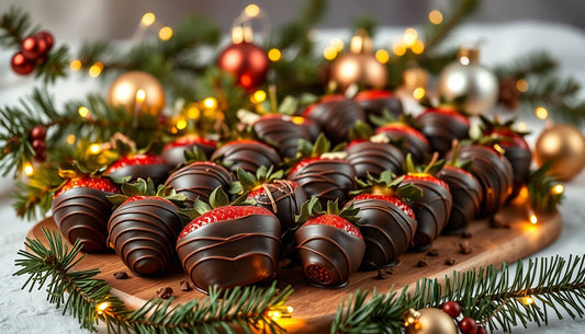 Chocolate dipped strawberries for December celebrations - Hill Country Chocolate