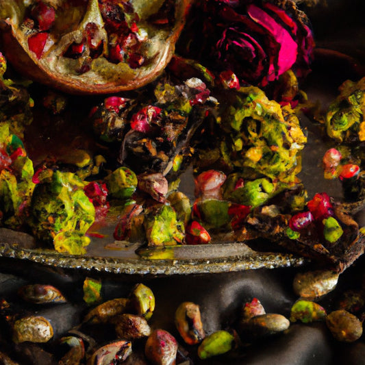 Decadent Pomegranate Pistachio Clusters with Dark Chocolate - Hill Country Chocolate