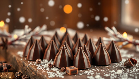 Hand tempered chocolate tips in cooler weather - Hill Country Chocolate