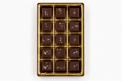 15PC Dark Chocolate Sea Salt Caramels - Hill Country Chocolate