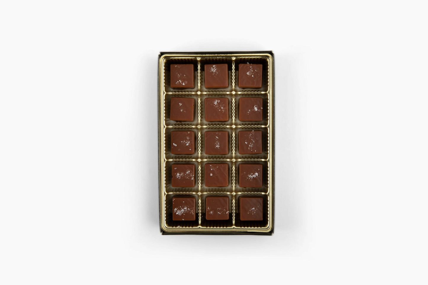 15PC Dark Chocolate Sea Salt Caramels - Hill Country Chocolate