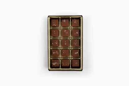 15PC Dark Chocolate Sea Salt Caramels - Hill Country Chocolate