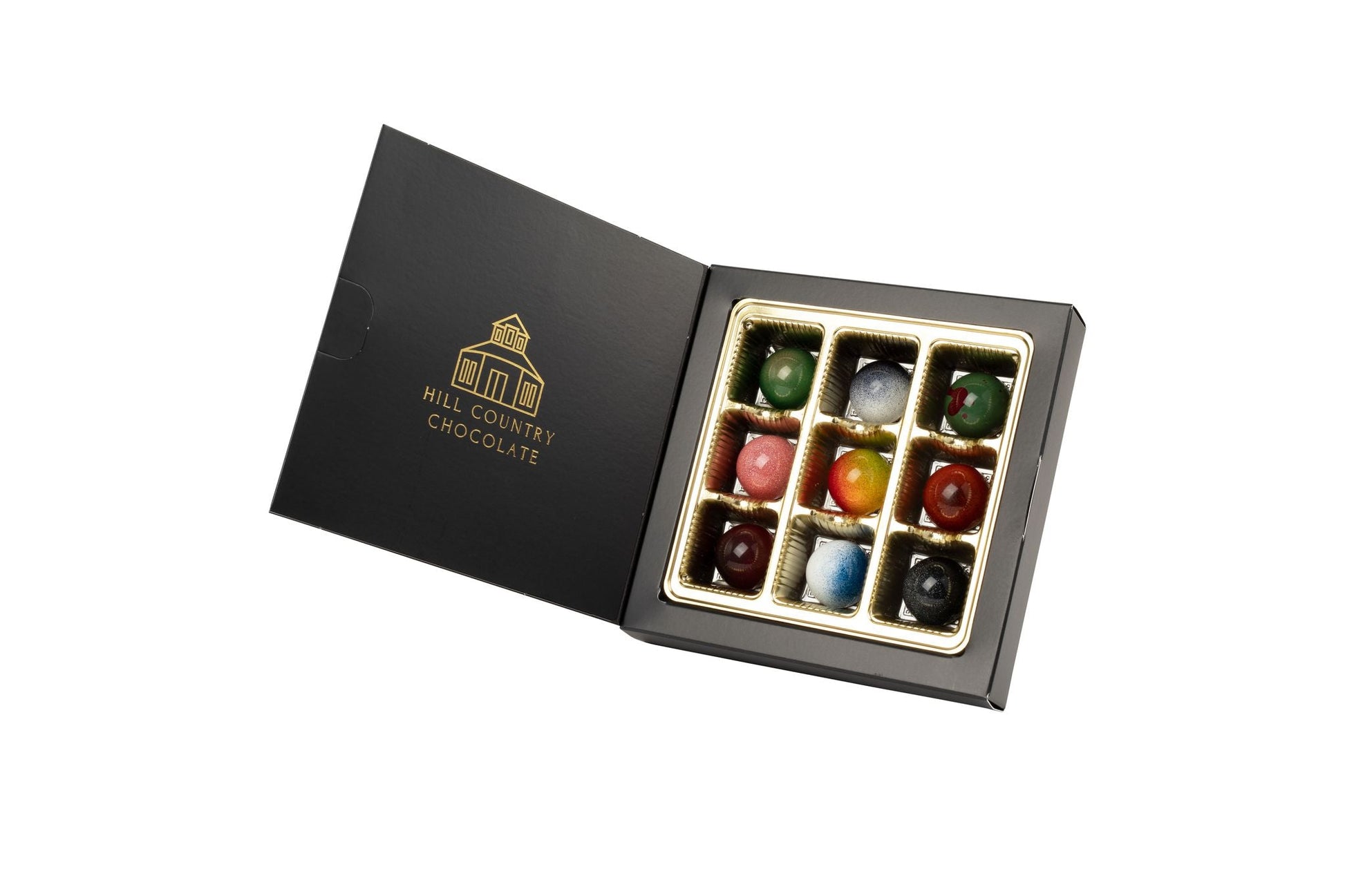 9 piece Signature Artisanal Bonbon Collection - Hill Country Chocolate