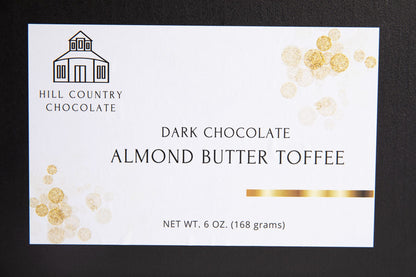 Dark Chocolate Almond Butter Toffee 15 pieces | Bite-size - Hill Country Chocolate