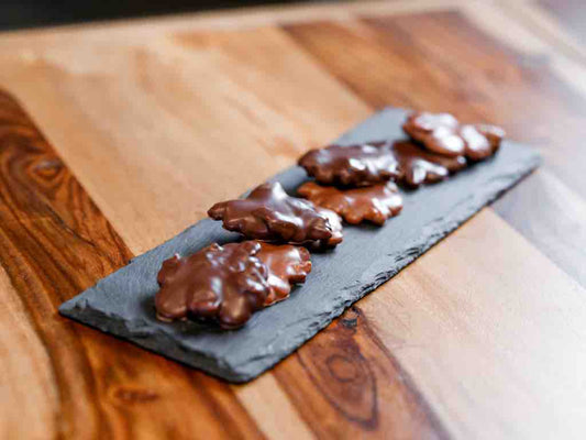 Dark Chocolate Caramel Pecan Clusters - Hill Country Chocolate