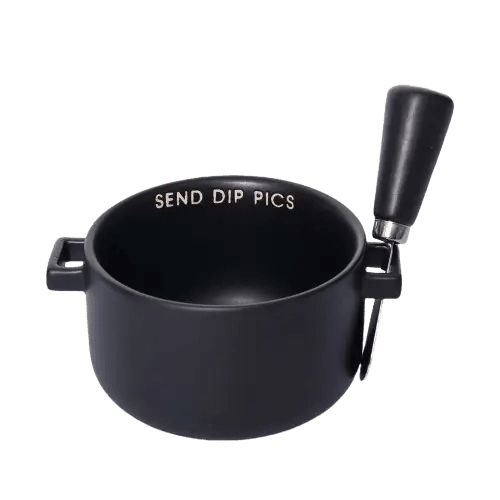 Dip bowl with spreader - Hill Country Chocolate