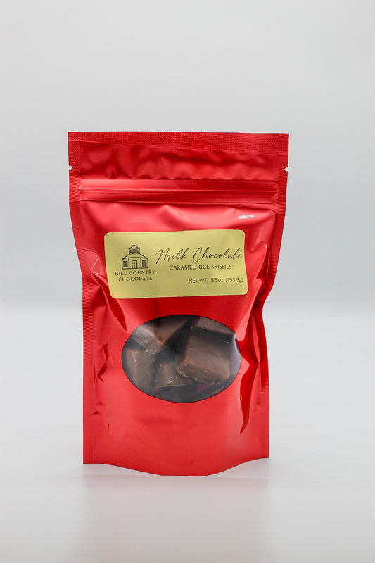 Milk Chocolate Caramel Rice Crispies - Hill Country Chocolate