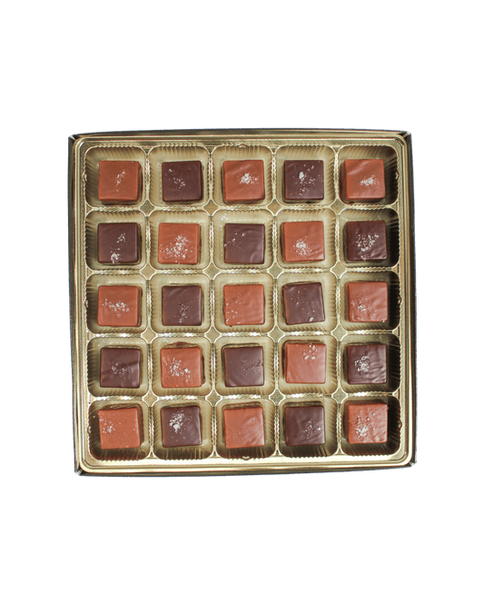 Milk & Dark Chocolate Sea Salted Caramels - Hill Country Chocolate
