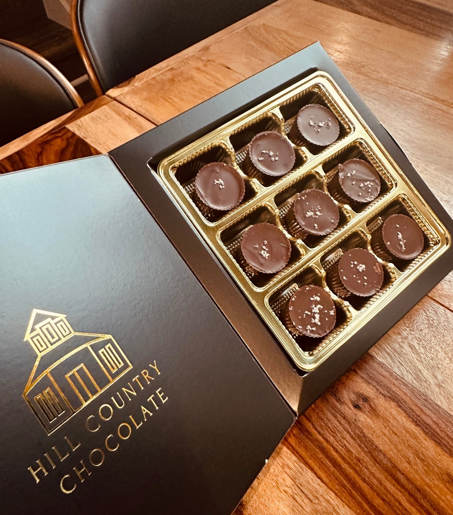Sea Salt Caramel Peanut Butter Cups - Hill Country Chocolate