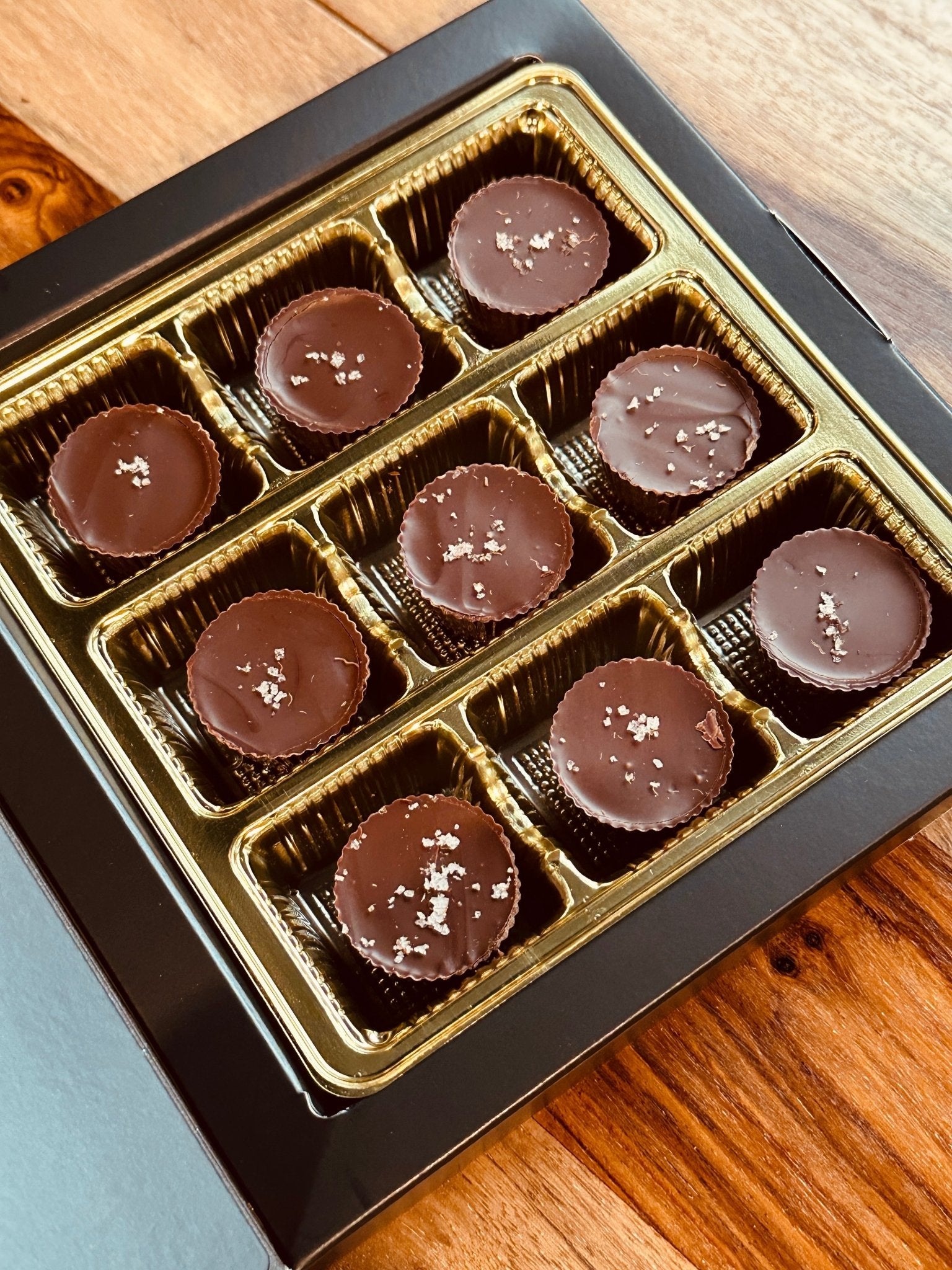 Sea Salt Caramel Peanut Butter Cups - Hill Country Chocolate