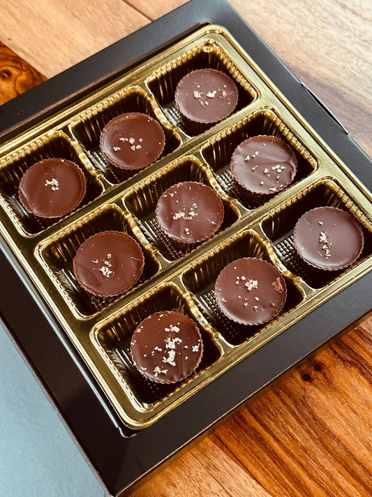 Sea Salt Caramel Peanut Butter Cups - Hill Country Chocolate