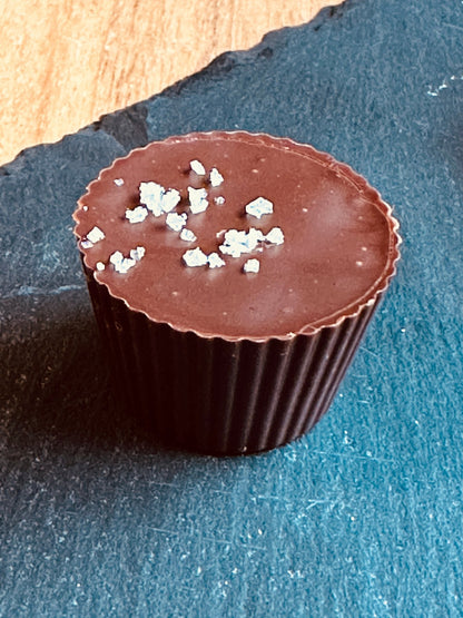 Sea Salt Caramel Peanut Butter Cups - Hill Country Chocolate