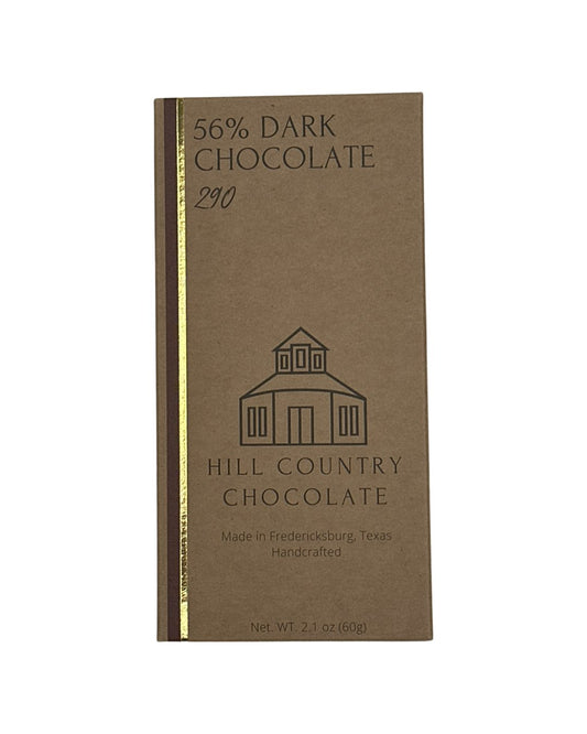 The 290 Bar: 56% Dark Chocolate, Colombia - Hill Country Chocolate