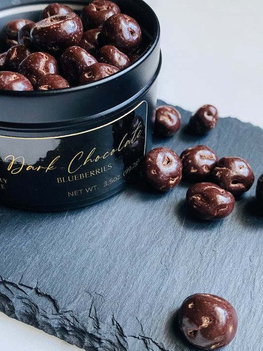 Indulge in antioxidant-rich Dark Chocolate-covered Blueberries - perfect for chocolate lovers and foodies alike.